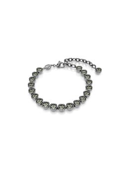 SWAROVSKI - Imber Tennis Bracelet, Round Cut, Black, Ruthenium Plated (M)