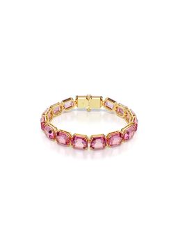 SWAROVSKI - Millenia Tennis Bracelet, Octagon Cut, Pink, Gold-Tone Plated