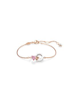 SWAROVSKI - Connexus Bracelet, Mixed Cuts, Heart, Pink, Mixed Metal Finish (M)