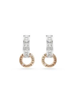 SWAROVSKI - Connexus Drop Earrings, Mixed Cuts, `Love Is Around`, White, Mixed Metal Finish