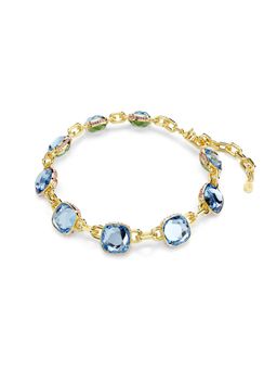 SWAROVSKI - Chroma Tennis Necklace, Cushion Cut, Multicolored, Gold-Tone Plated
