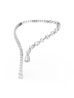 SWAROVSKI - Matrix Open Necklace, Mixed Cuts, White, Rhodium Plated