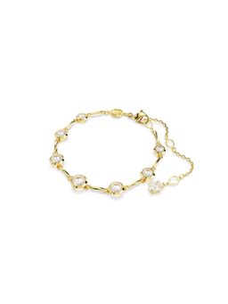SWAROVSKI - Imber Tennis Bracelet, Mixed Round Cuts, White, Gold-Tone Plated (M)