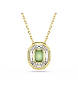 SWAROVSKI - Chroma Necklace, Octagon Cut, Green, Gold-Tone Plated