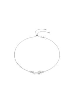 SWAROVSKI - Constella Necklace, Crystal Pearl, Round Cuts, White, Rhodium Plated