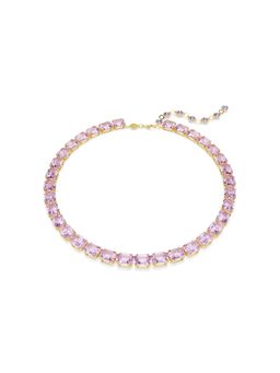 SWAROVSKI - Millenia Tennis Necklace, Octagon Cut, Purple, Gold-Tone Plated