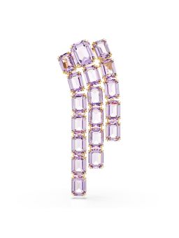 SWAROVSKI - Millenia Brooch, Octagon Cut, Purple, Gold-Tone Plated