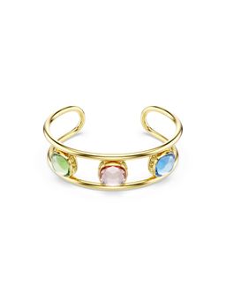SWAROVSKI - Chroma Cuff, Cushion Cut, Multicolored, Gold-Tone Plated (M)