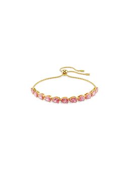 SWAROVSKI - Matrix Bracelet, Pear Cut, Pink, Gold-Tone Plated (M)