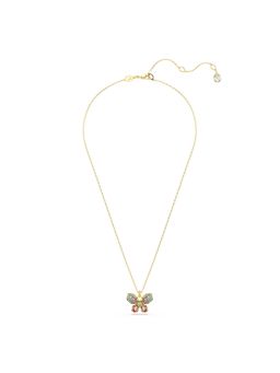 SWAROVSKI - Idyllia Pendent, Mixed Cuts, Pave, Butterfly, Multicolored, Gold-Tone Plated
