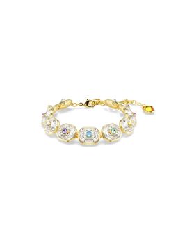 SWAROVSKI - Chroma Tennis Bracelet, Octagon Cut, Multicolored, Gold-Tone Plated (M)