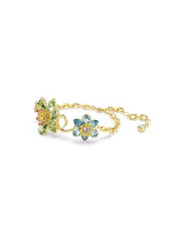 SWAROVSKI - Idyllia Bracelet, Mixed Cuts, Flower, Multicolored, Gold-Tone Plated (M)