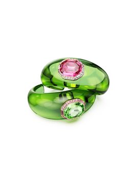 SWAROVSKI - Dulcis Cuff, Set (2), Octagon Cut, Pave, Multicolored, Gold-Tone Plated (M)