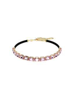 SWAROVSKI - Millenia Tennis Choker, Octagon Cut, Purple, Gold-Tone Plated