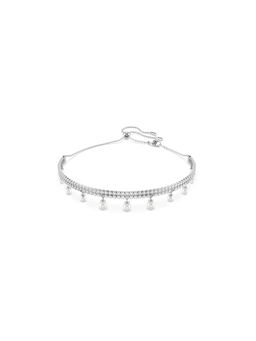 SWAROVSKI - Ariana Grande X Choker, Crystal Pearl, Round Cut, White, Rhodium Plated