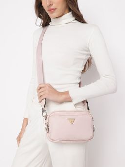 Guess - Beige Solid Eco Gemma Camera Sling Bag