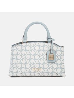 Guess - Blue Monogram Easley Small Satchel Bag