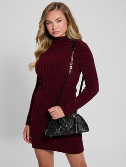 Guess - Black Quilted Adelard Dome Satchel Bag