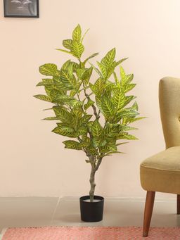 Home Bloom - Artificial Croton Plant for Indoor & Outdoor with Pot