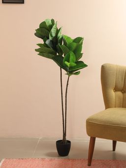 Home Bloom - Decoration Artificial Rubber Plants for Indoor & Outdoor with Pot