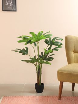Home Bloom - Garden Artificial Rhaphis Palm Plant, Fake Cane Palm Silk Tree Indoor