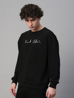 PRONK - Grunge Is Not Dead Black Drop Shoulder Premium Terry Sweatshirt