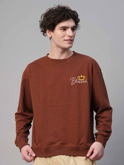 PRONK - Black Sabbath Brown Drop Shoulder Premium Terry Sweatshirt