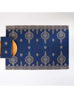 RATAN JAIPUR - Mandala Navy Blue Napkins (Set Of 6)