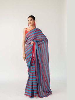 Silai Studio - Metro Multi Colored Stripes Saree