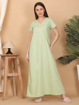 Sweet Dreams - Women Night Dress Green