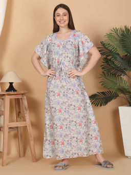 Sweet Dreams - Women Printed Kaftan Purple