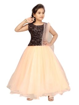Aarika - Girls Black Sequin Work Choli with Lehenga & Dupatta