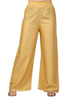 Aarika - Girls Beige Solid Palazzo