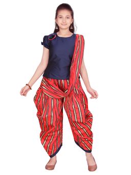 Aarika - Girls Red Stripes Top with Salwar
