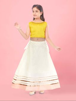 Aarika - Girls Yellow Choli with Lehenga
