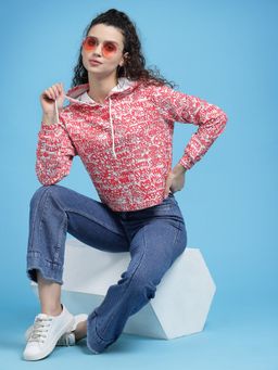 KASSUALLY - Pink Face Printed Hoodie