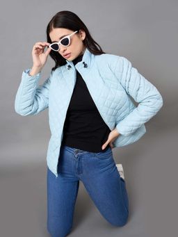 Club York - Blue Solid Regular Fit Jacket