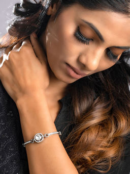 Priyaasi - Contemporary Rose Gold-Plated Link Bracelet