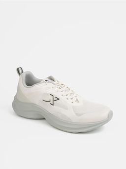 Xtep - Mass Life Series Textile Upper Ip Outsole Running Shoes for Men, Canvas White/Grey