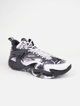 Xtep - Combat Series Heel Support Sports Outdoor Basketball Shoes for Men, Black/White/Gray