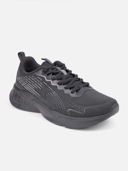 Xtep - Comfort Run Series Leather Upper Ip Outsole Comfortable Running Shoes for Men, Black