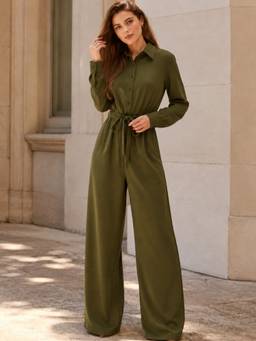 STREET 9 - Shirt Olive Jumpsuit