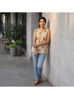 Vastara TheLabel - Organic Cotton Off White Tunic