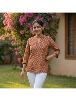 Vastara TheLabel - Organic Cotton Rust Tunic