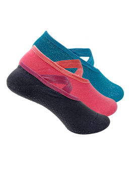 Mint & Oak - Pilates Socks For Women Anti Skid Grip (Pack of 3)