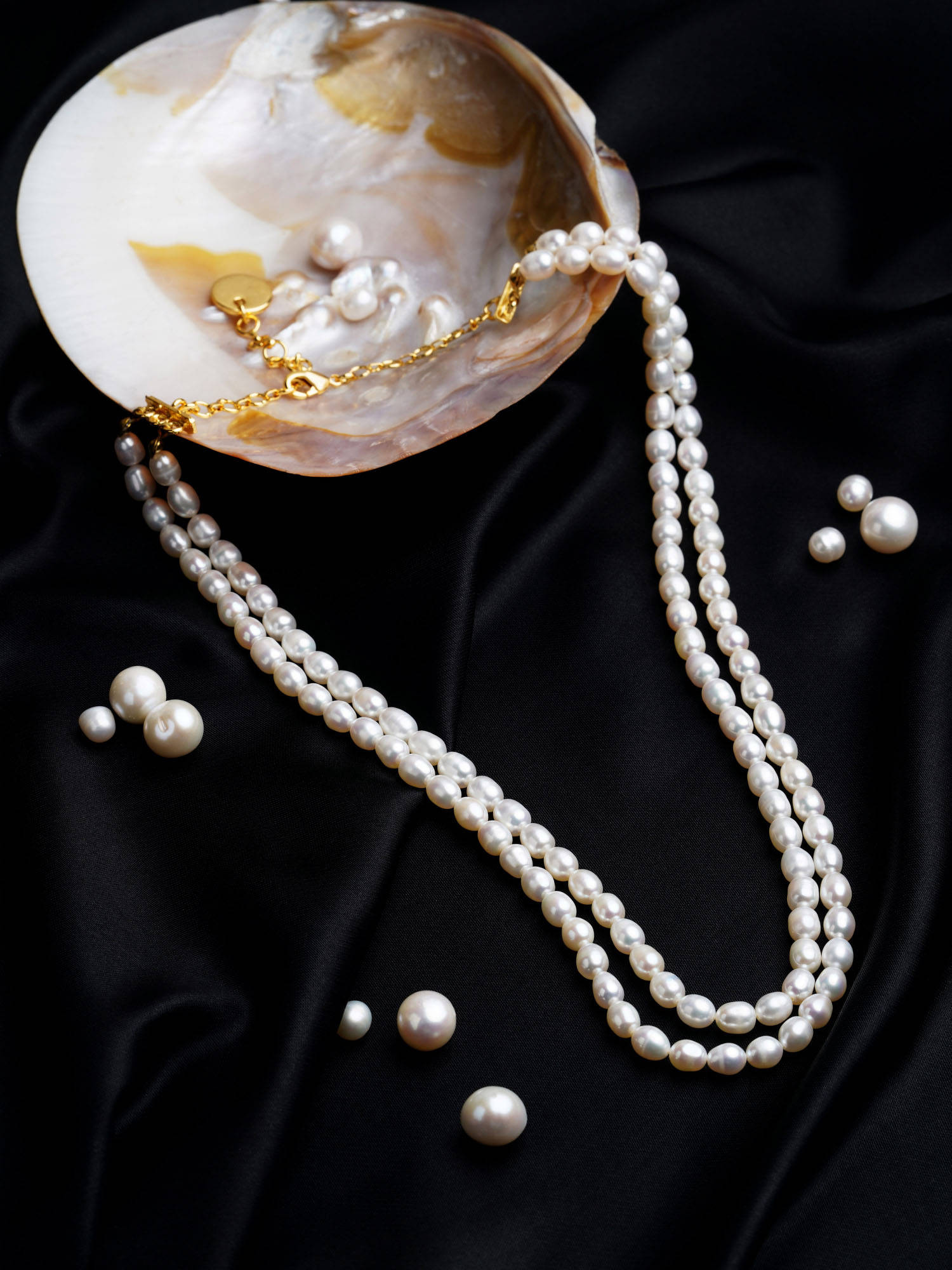 Buy Zaveri Pearls Off White Fresh Water Rice Pearls AAA+ Quality 2