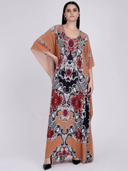 First Resort by Ramola Bachchan - Peach Kaftan