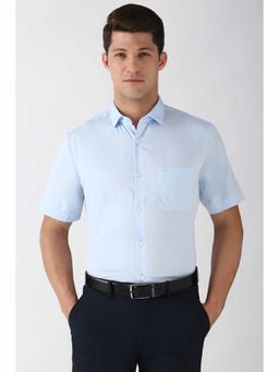 Peter England - Men Blue Regular Fit Formal Shirt
