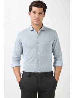 Peter England - Men Grey Super Slim Fit Formal Shirt