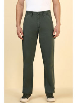 Allen Solly - Men Green Solid Casual Trouser